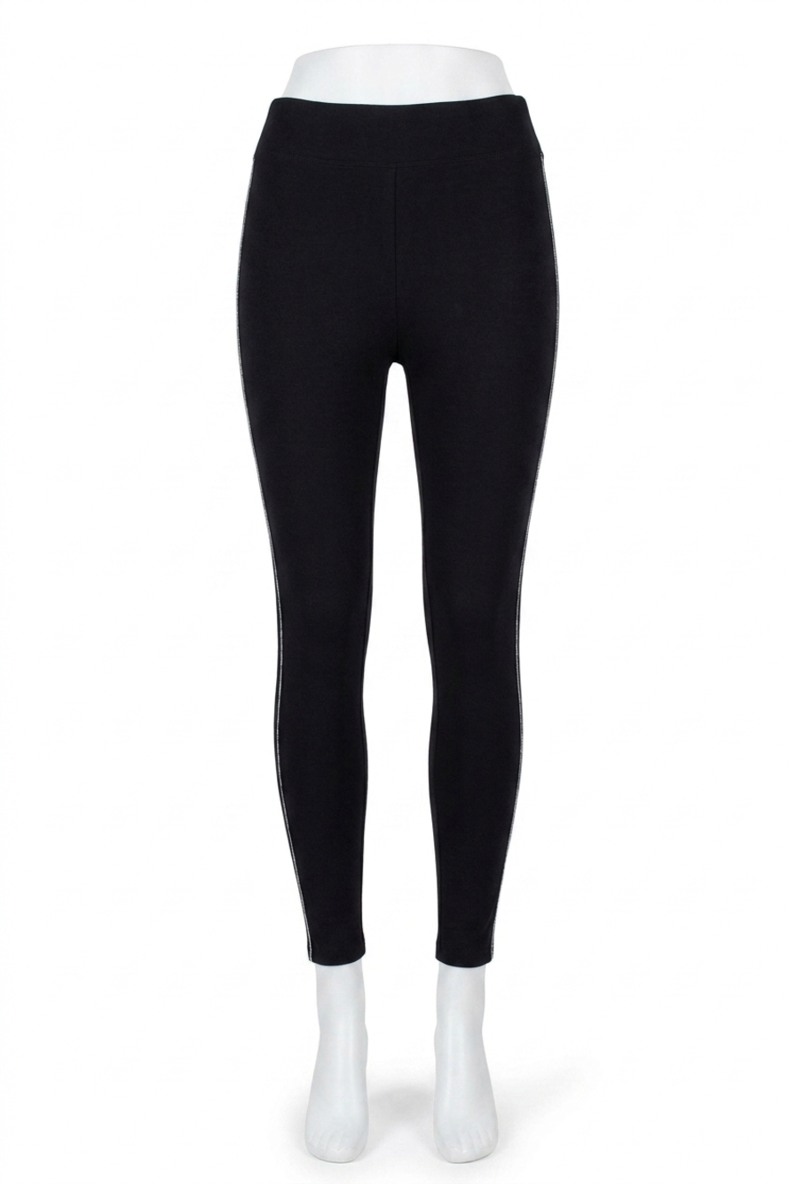 NEW KENSIE combo snakeskin leggings in black